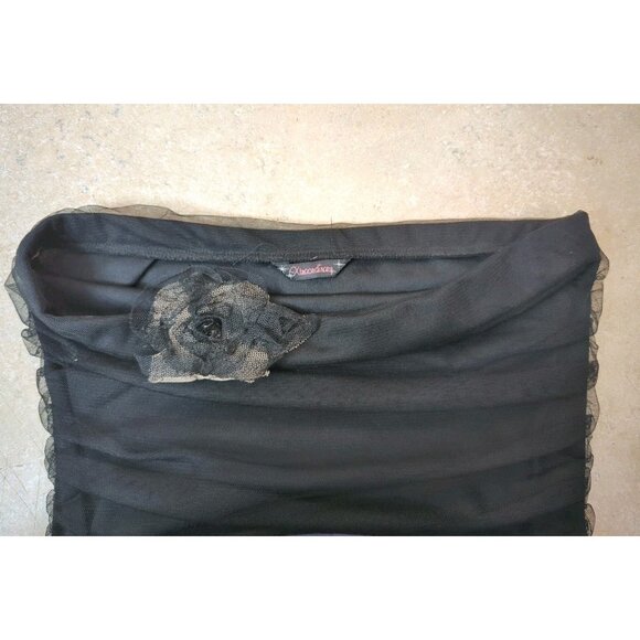 Vintage Womens Dress Small Y2K Strapless Mesh Romantic Gothic Witchy Punk Emo - Picture 4 of 15